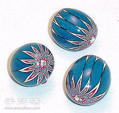 帶花紋的軟陶珠子手工DIY制作圖解教程 -  rpnrmr.com