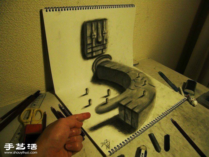 超逼真3D立體素描 躍然紙上令人嘆為觀止! -  rpnrmr.com