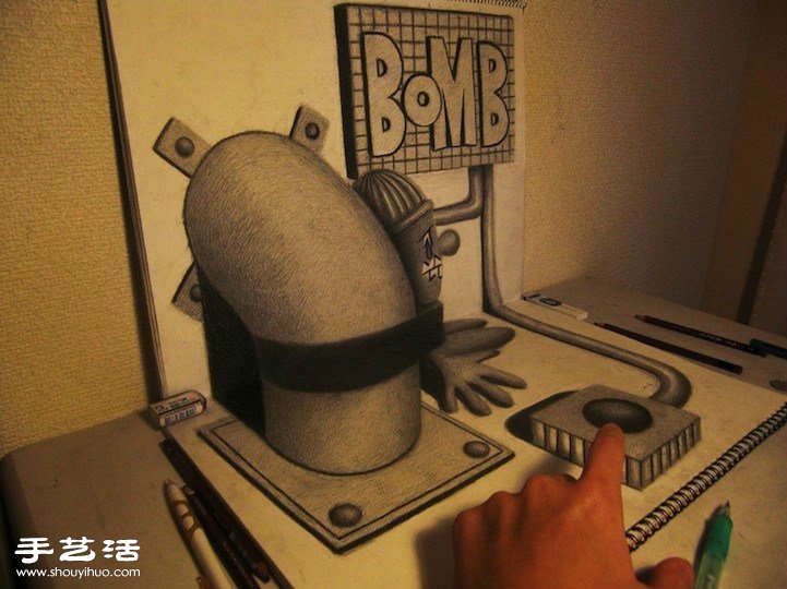 超逼真3D立體素描 躍然紙上令人嘆為觀止! -  rpnrmr.com
