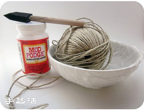田園風麻繩碗盤 麻繩果盤手工制作圖解教程 -  rpnrmr.com