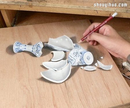 普通鉛筆手繪真假難辨的超寫實3D木板畫!! -  rpnrmr.com