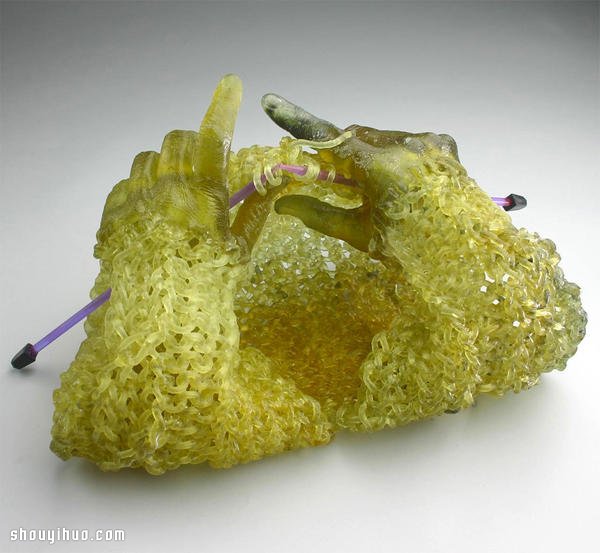 最火熱的編織技巧，仿毛線針織玻璃雕塑 -  rpnrmr.com