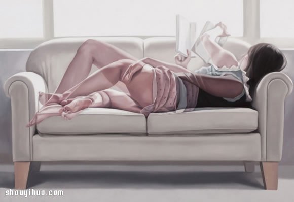 模仿攝影多重曝光手法畫出性感女生生活照 -  rpnrmr.com