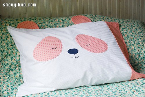 超萌熊貓枕頭DIY 熊貓臉枕頭套手工制作 -  rpnrmr.com