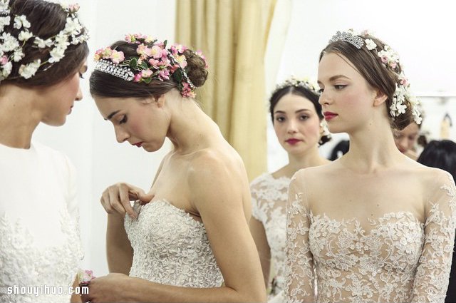 Reem Acra Fall 2015 令人驚艷婚紗頭飾 -  rpnrmr.com
