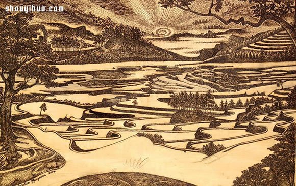 創(chuàng)意繪畫方式：放大鏡+陽光=壯麗烙畫 -  rpnrmr.com