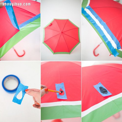 水果味雨傘手工制作 簡(jiǎn)單創(chuàng)意陽(yáng)傘DIY教程 -  rpnrmr.com