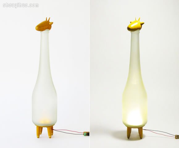 回收玻璃瓶DIY手工制作超可愛動物臺燈 -  rpnrmr.com