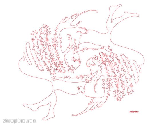 ippitsugaki 用一條線完成整幅畫 -  rpnrmr.com