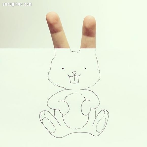 手指與簡(jiǎn)單插畫(huà)結(jié)合 DIY俏皮好玩的畫(huà)作 -  rpnrmr.com