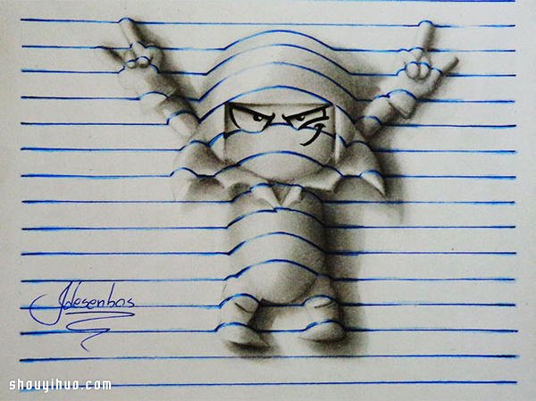 筆記本上的魔法師 J Desenhos 手繪浮雕 -  rpnrmr.com