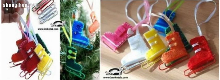 簡單不織布溜冰鞋雪橇靴掛件小飾品手工制作 -  rpnrmr.com