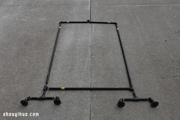 工業(yè)風(fēng)鋼管掛衣架DIY手工制作圖解教程 -  rpnrmr.com