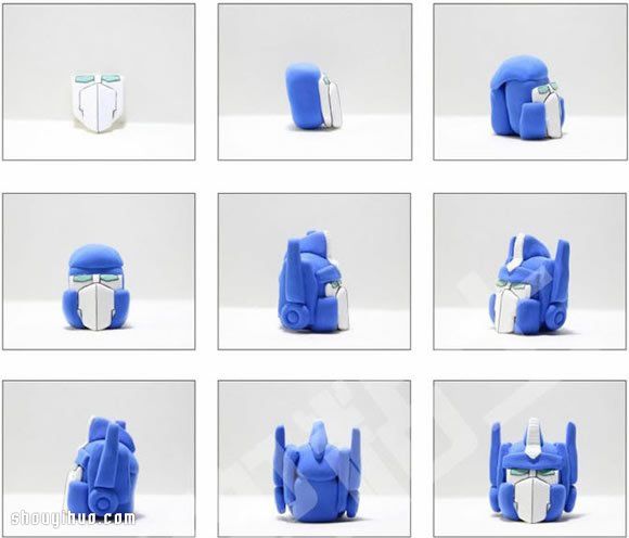擎天柱/戴面具小男孩軟陶粘土公仔手工制作 -  rpnrmr.com
