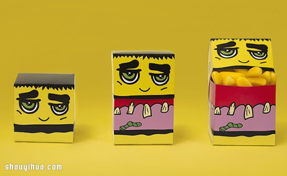 讓人驚聲尖叫的萌萌怪物糖果包裝盒設(shè)計 -  rpnrmr.com