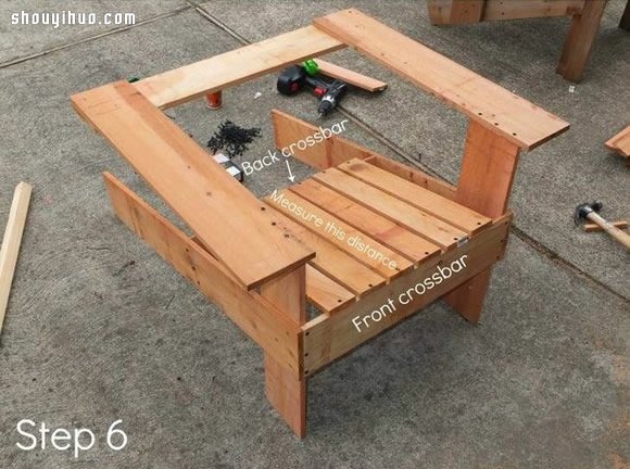 木制扶手靠背椅DIY 戶外休閑躺椅手工制作  -  rpnrmr.com