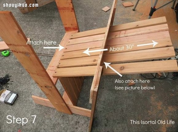 木制扶手靠背椅DIY 戶外休閑躺椅手工制作  -  rpnrmr.com