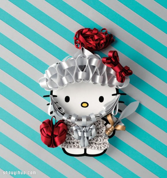 利用緞帶DIY各種風(fēng)格的 Hello Kitty 服裝 -  rpnrmr.com