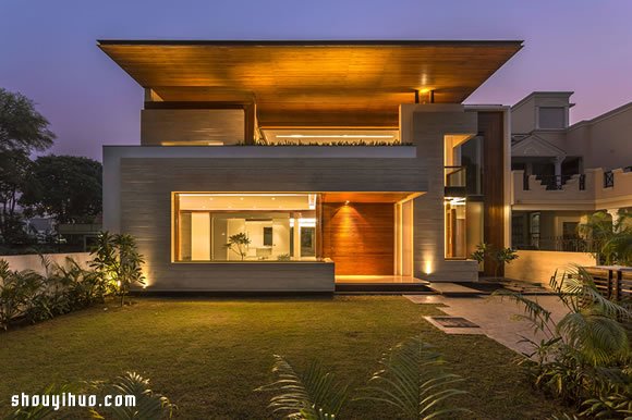 House in Mohali 印度帶中央庭院別墅設(shè)計(jì) -  rpnrmr.com