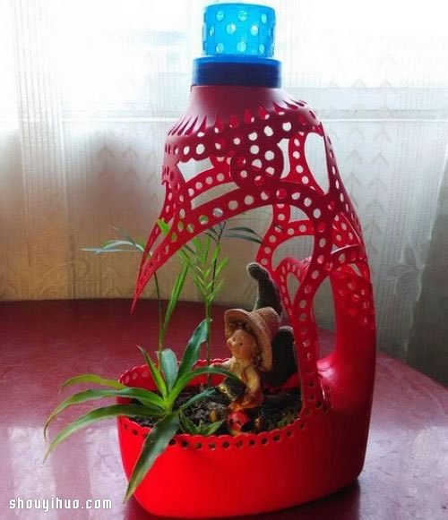 洗衣液瓶塑料瓶變廢為寶手工制作漂亮花盆 -  rpnrmr.com