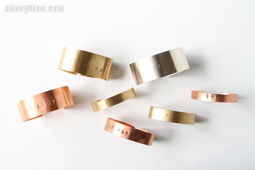 簡單刻字金屬手鐲手環(huán)DIY手工制作圖解教程 -  rpnrmr.com