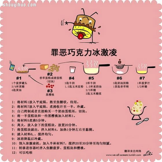 自制冰激凌教程 漫畫圖解9種冰激凌的做法 -  rpnrmr.com