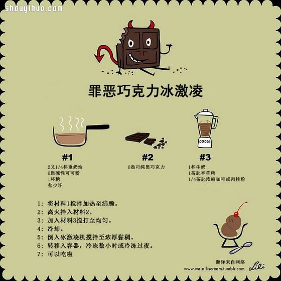 自制冰激凌教程 漫畫圖解9種冰激凌的做法 -  rpnrmr.com