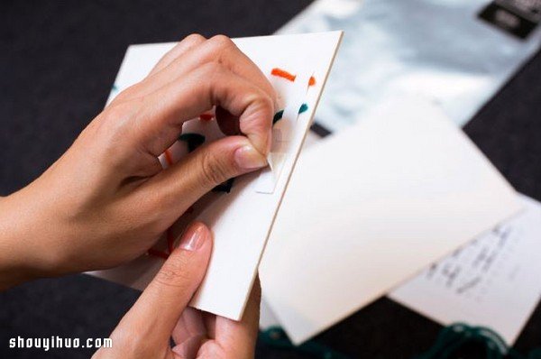 毛線+卡紙 DIY手工制作圣誕生日祝福賀卡 -  rpnrmr.com