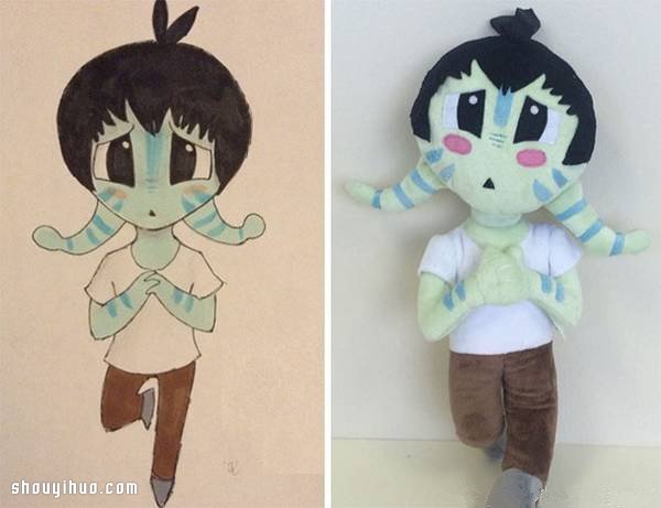 孩子的涂鴉作品純手工制作成逼真布娃娃玩具 -  rpnrmr.com