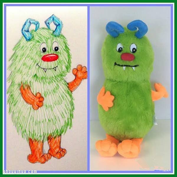 孩子的涂鴉作品純手工制作成逼真布娃娃玩具 -  rpnrmr.com