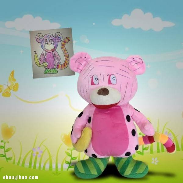 孩子的涂鴉作品純手工制作成逼真布娃娃玩具 -  rpnrmr.com