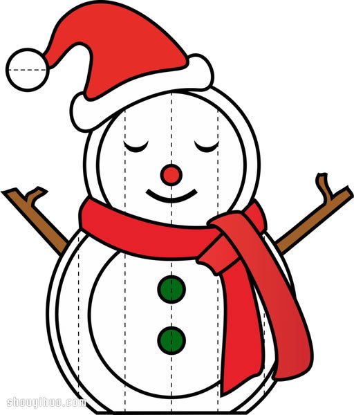 立體紙雕圣誕雪人DIY手工制作圖解教程 -  rpnrmr.com