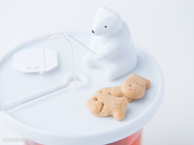來自日本的超萌北極熊茶包蓋陶藝手工制作 -  rpnrmr.com