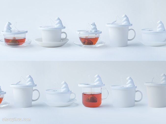 來自日本的超萌北極熊茶包蓋陶藝手工制作 -  rpnrmr.com
