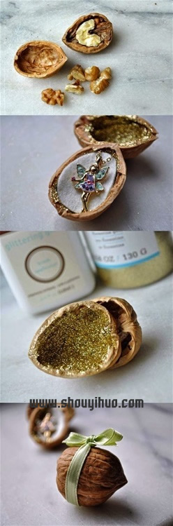 核桃殼變廢為寶DIY手工制作創(chuàng)意禮物包裝 -  rpnrmr.com