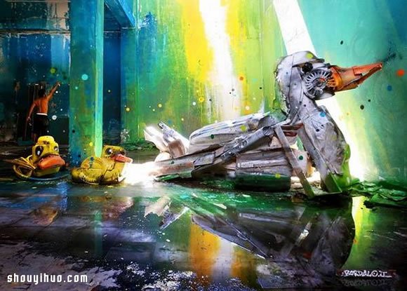 利用街頭的廢舊垃圾 DIY震撼人心的涂鴉藝術(shù) -  rpnrmr.com