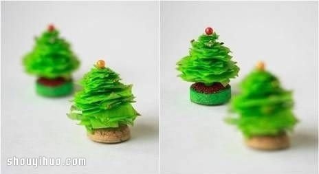 簡單迷你圣誕樹小裝飾品擺件DIY手工制作 -  rpnrmr.com