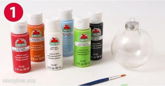 圣誕雪人玻璃球掛飾DIY手工制作圖解教程 -  rpnrmr.com
