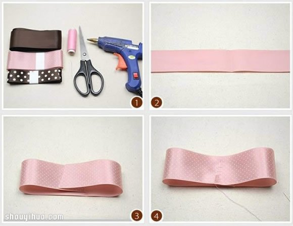 蝴蝶結(jié)發(fā)繩DIY 綢帶手工制作布藝蝴蝶結(jié)發(fā)飾 -  rpnrmr.com