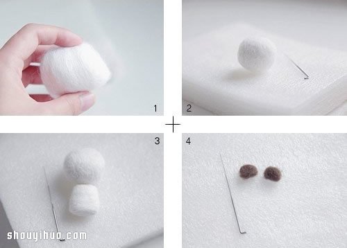 羊毛氈熊貓寶寶做法 熊貓玩偶手工制作教程 -  rpnrmr.com