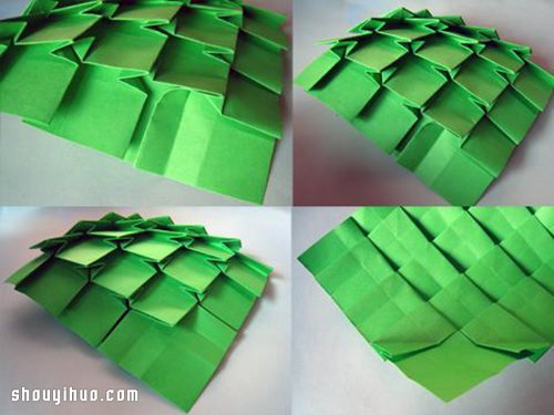 一張紙折紙立體圣誕樹手工DIY制作圖解教程 -  rpnrmr.com