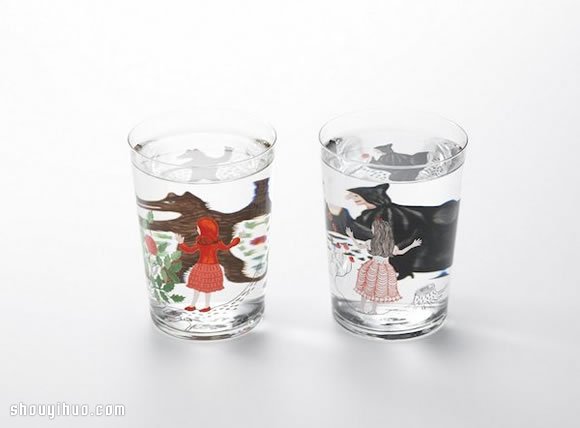 利用水的折射原理 簡單DIY童話故事玻璃杯 -  rpnrmr.com