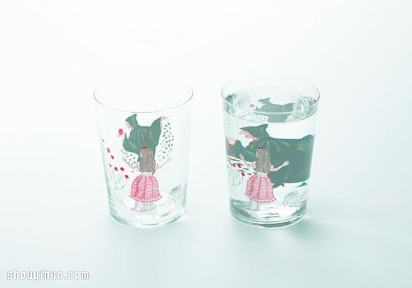 利用水的折射原理 簡單DIY童話故事玻璃杯 -  rpnrmr.com
