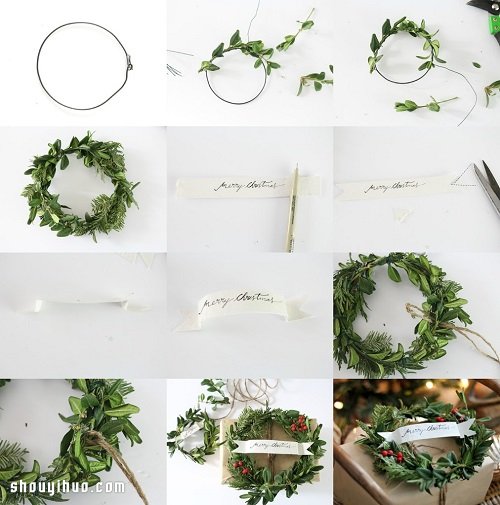 森系禮物包裝DIY 漂亮花環(huán)包裝裝飾手工制作 -  rpnrmr.com