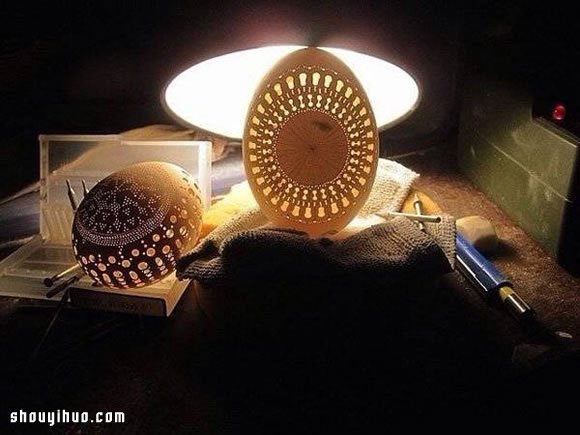 美輪美奐的雞蛋殼手繪雕刻DIY手工藝術(shù)品 -  rpnrmr.com