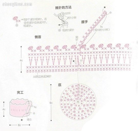 超可愛(ài)清新的毛線杯套鉤針編織圖解教程 -  rpnrmr.com