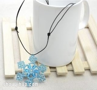 串珠雪花項(xiàng)鏈墜子掛件DIY手工制作圖解教程 -  rpnrmr.com
