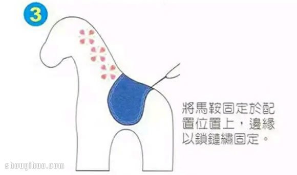 不織布手工制作布藝馬玩具圖解教程帶圖紙 -  rpnrmr.com