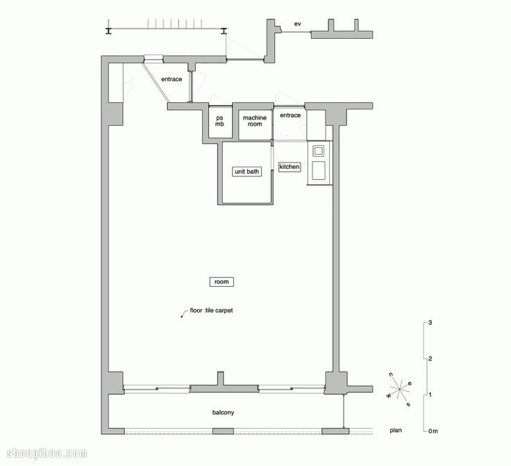分區(qū)+平行視線 充分利用空間單身公寓裝修 -  rpnrmr.com