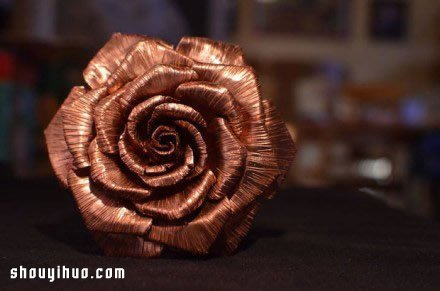 銅片制作玫瑰花 銅質(zhì)玫瑰花手工DIY教程 -  rpnrmr.com